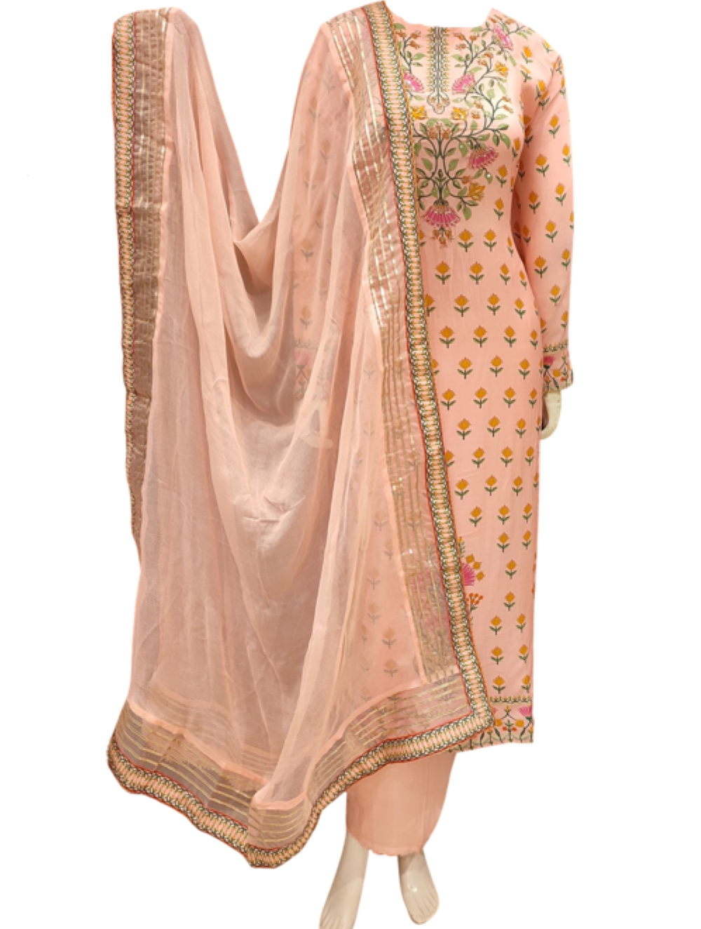 Muslin Semi Stitched Suit with digital print