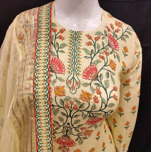 Muslin Semi Stitched Suit with digital print