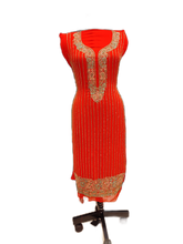 Load image into Gallery viewer, Georgette Unstitched Suit with Cutdana and Thread Embroidery

