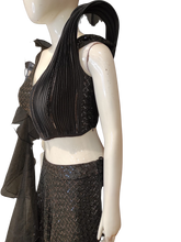 Load image into Gallery viewer, Black Indo western Dress Dupatta With Sequins Work
