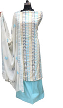 Load image into Gallery viewer, Pure Cotton Unstitched Suit And Malmal Dupatta with Sequence Work
