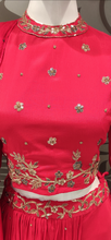 Load image into Gallery viewer, Red Chinon Crop Top with Hand Embroidery | Latest | - Kanchan Fashion Pvt Ltd

