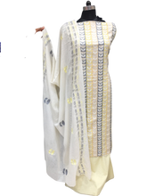 Load image into Gallery viewer, Pure Cotton Unstitched Suit And Malmal Dupatta with Sequence Work
