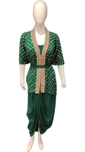 Load image into Gallery viewer, Bandhani Jacket With Zari Border And Dhoti
