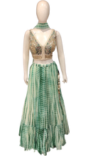 Load image into Gallery viewer, Georgette Lehenga Choli with Mirror Work and Thread Work and Dupatta

